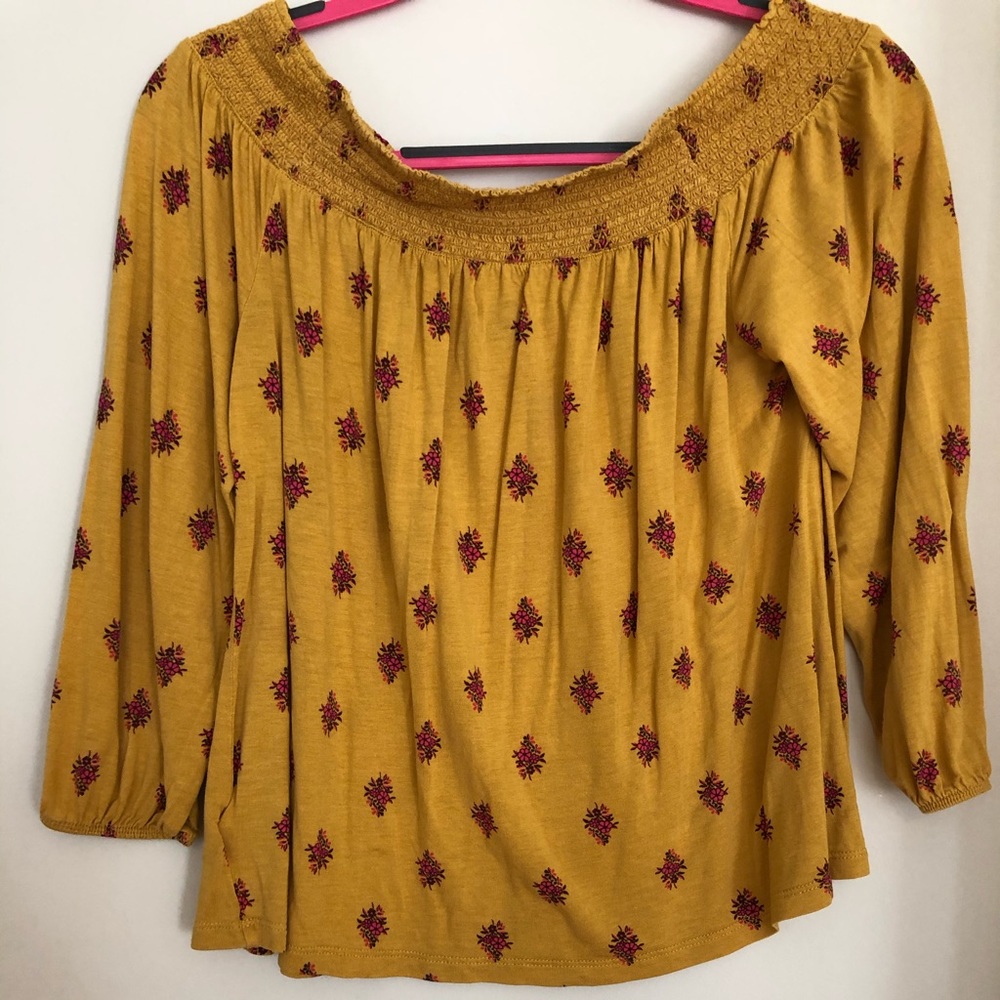 Off-the-Shoulder, Stretchy, Long Sleeve Shirt